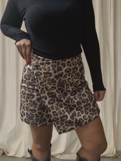Leopard Skort