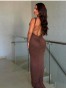 Lorena Brown Maxi Dress