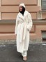 Mob Wife White Fur Coat