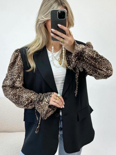 Arden Leopard Blazer