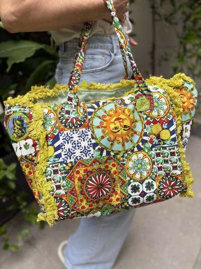Majorca Τσάντα Θαλάσσης με Boho στοιχεία