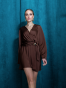 Brown Satin Dress