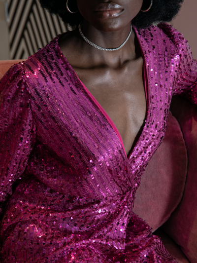 Fuchsia Sequin Dress