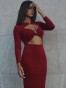 Alexandra Dress Burgundy