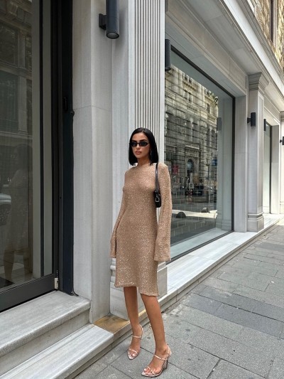 Romy Knit Beige Dress