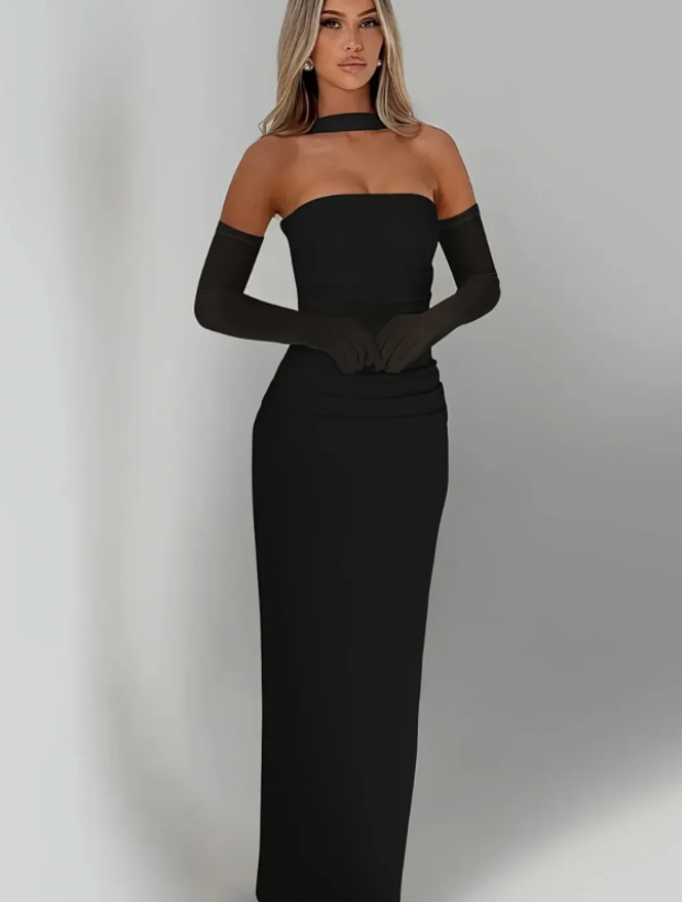 Ciara Dress με γάντια & φουλάρι Ciara Dress με γάντια & φουλάρι