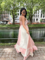 Lily Boho Dress Μπεζ-Ροζ