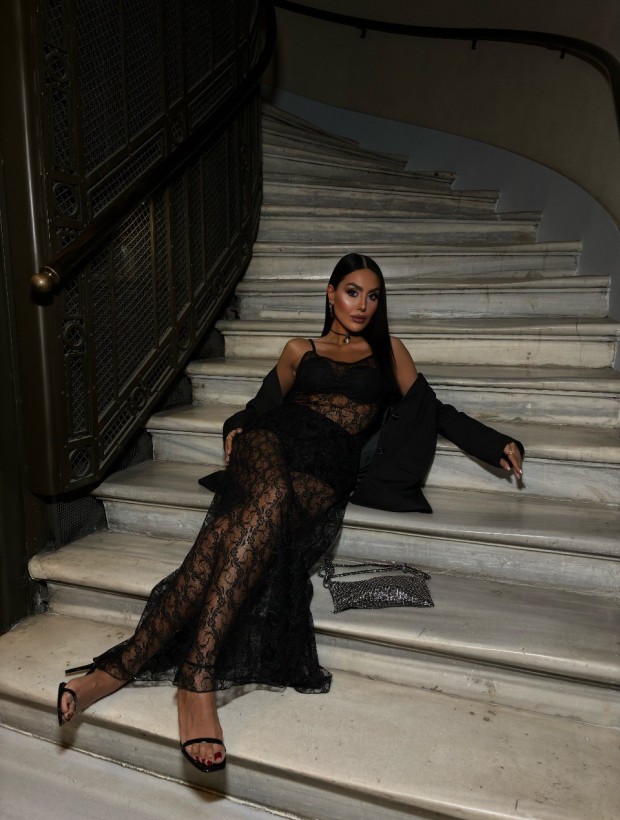 Take a risk Dress Δαντελένιο maxi φόρεμα τιραντάκι