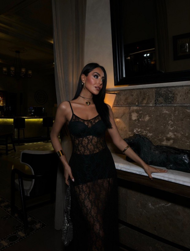 Take a risk Dress Δαντελένιο maxi φόρεμα τιραντάκι