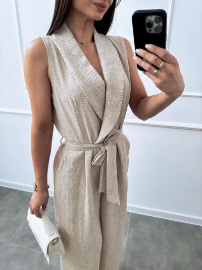 Jilda  Jumpsuit Μπεζ