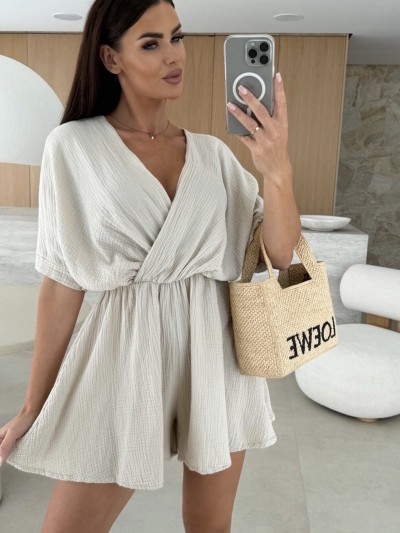 Kely Ολόσωμη Jumpsuit Μπεζ