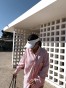 Caroline Ριγέ Ροζ Σετ με Σορτς και Πουκάμισο