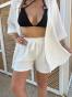 Evelyn Set Kimono & Shorts Λευκό