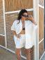 Evelyn Set Kimono & Shorts Λευκό