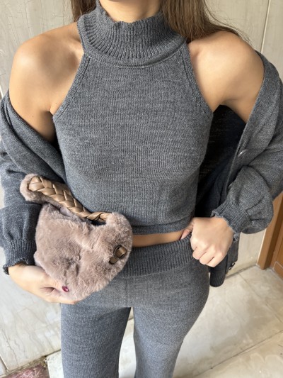 Πλεκτό Σετ Γκρι