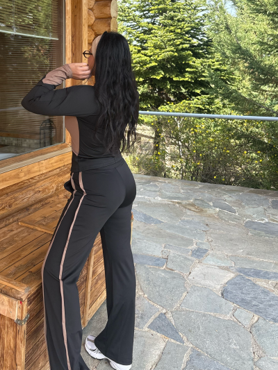 Aθλητικό Σετ Μαύρο με Καφέ