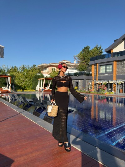 Bali Μαύρο Πλεκτό Σετ