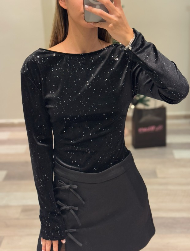 Falcer Μαύρο Κορμάκι με Γκλίτερ