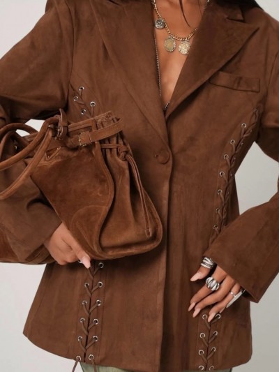 Lacy Suede Blazer