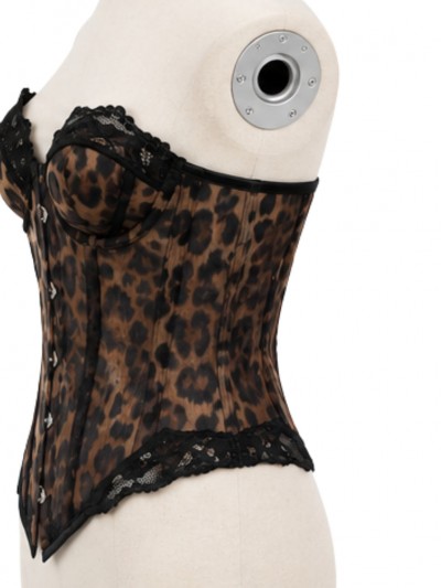Wild Feline Leopard Κορσές με Δαντέλα