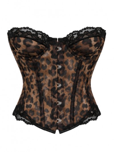 Wild Feline Leopard Κορσές με Δαντέλα Wild Feline Leopard Κορσές με Δαντέλα